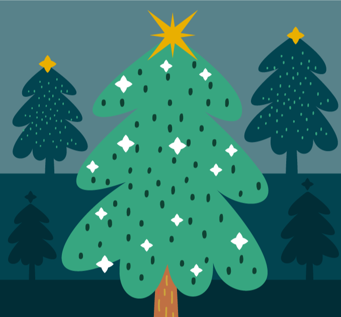 Christmas tree illustration