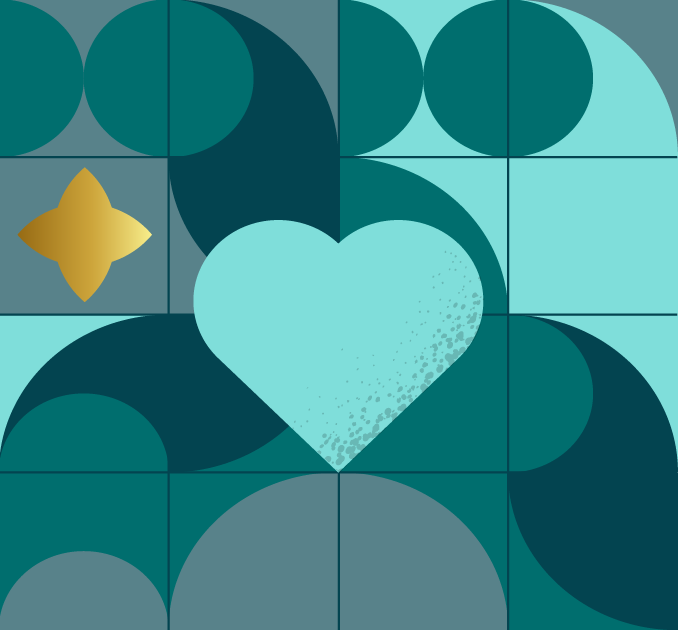 Blue Heart design pattern