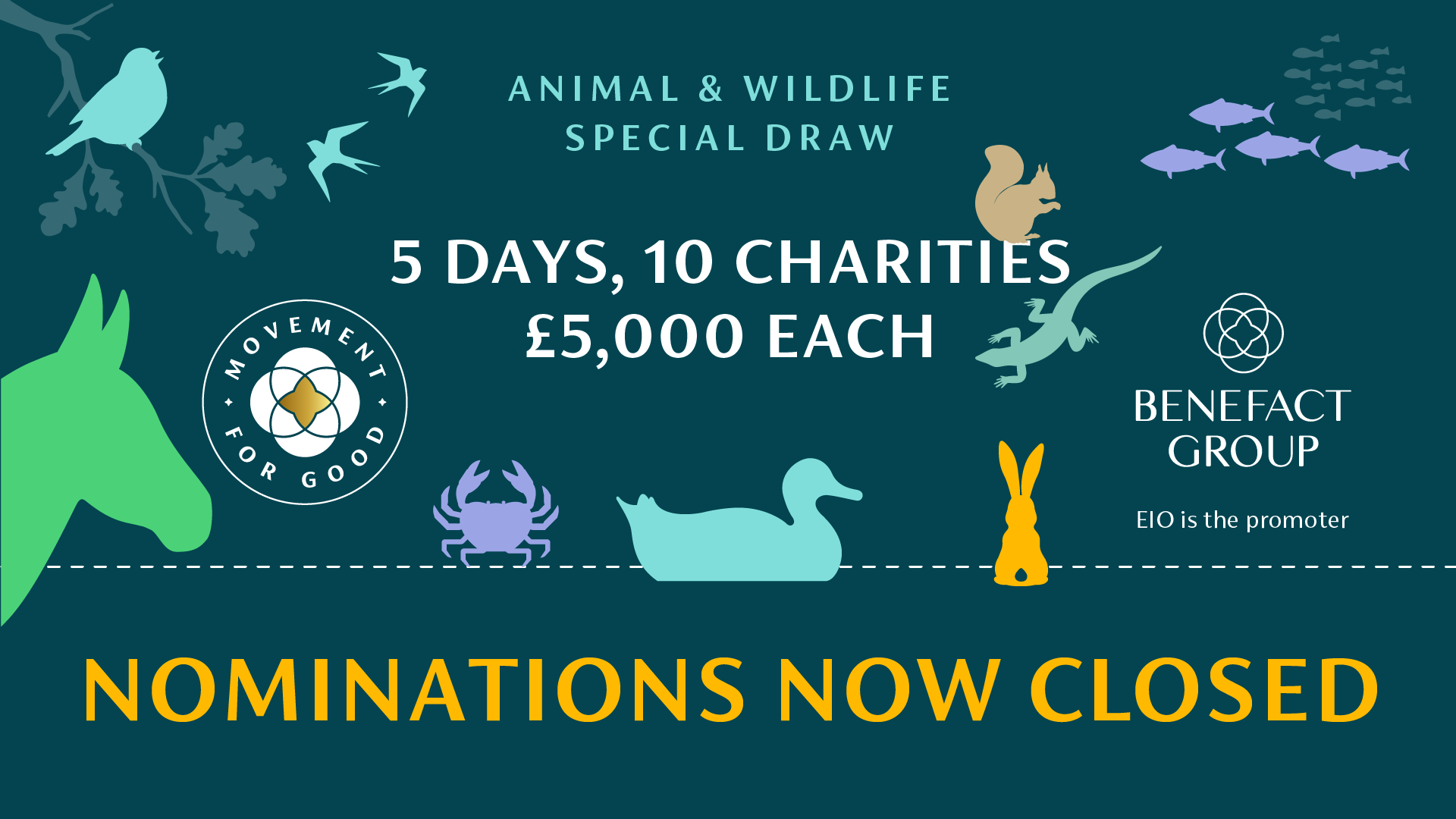 Animal Special Draw Nominations are now closed
